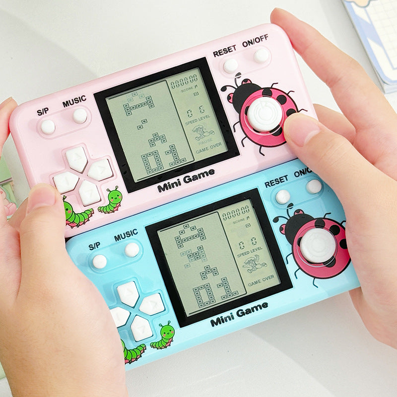 handheld tetris game console handle internet celebrity keychain backpack pendant supermarket grab machine gift