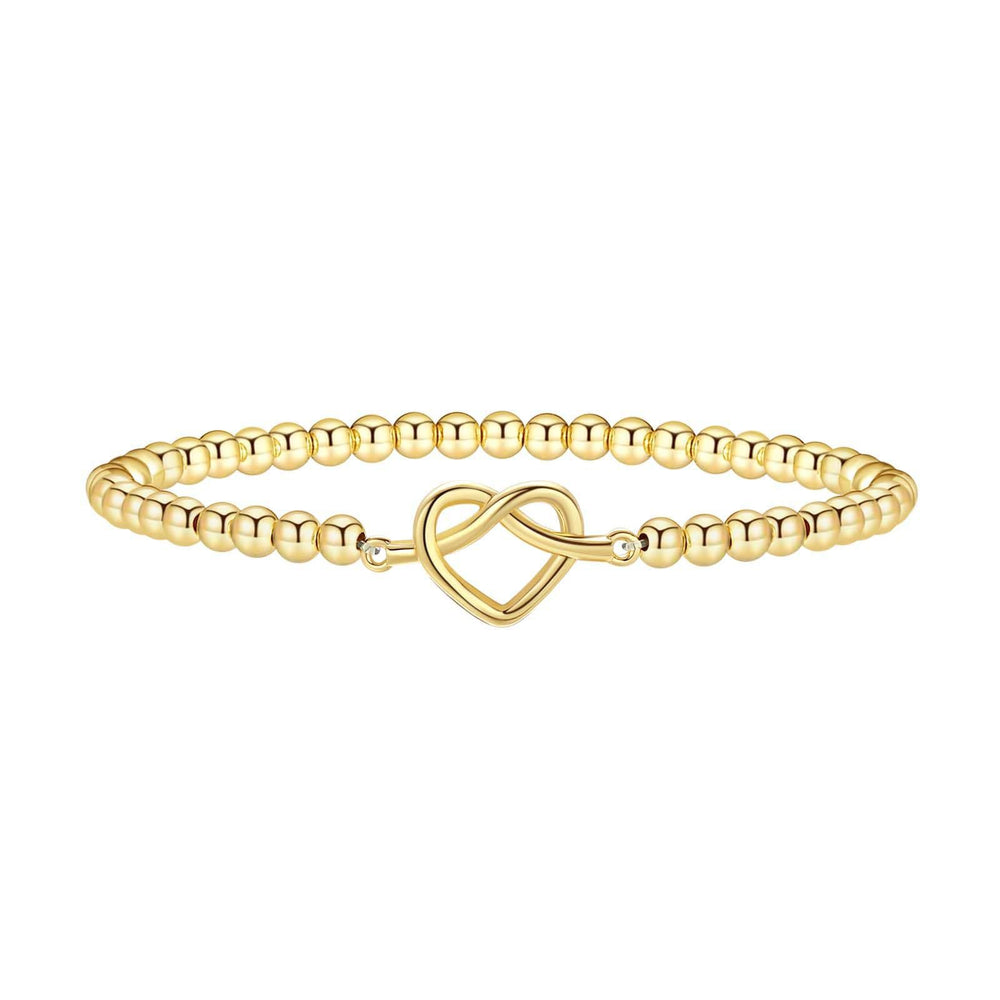 best-selling new product concentric knot wave gold beads beaded bracelet geometric square ring heart fashion bracelet