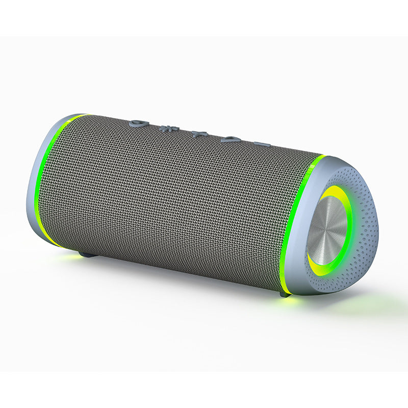 2026 new wireless bluetooth speaker with rgb lighting, deep bass, high power, outdoor portable fabric waterproof sound system