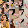 Spring break style white floral earrings - unique dopamine studs, niche design, versatile earrings
