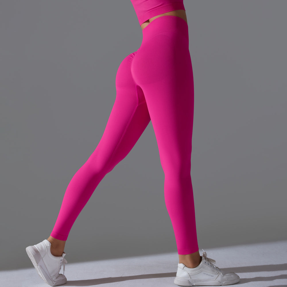 European and american cross-border seamless high-waisted yoga pants - peach lift, tight-fitting leggings, breathable, quick-drying running and fitness workout pants