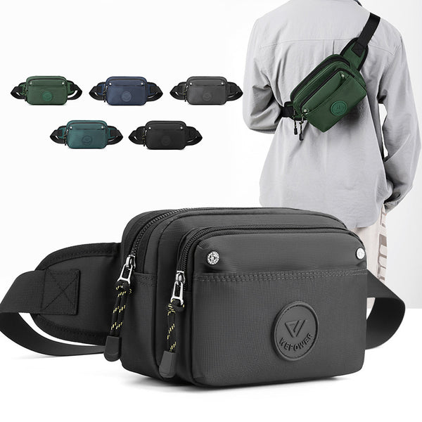 Wepower's new outdoor fanny pack, anti-splashing chest bag, light and convenient messenger bag, sports running mobile phone bag.
