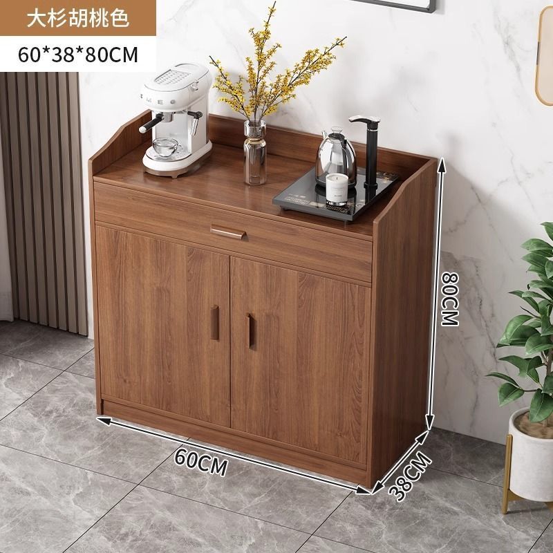 Solid wood tea cabinet, dining side cabinet integrated against the wall, new household kitchen cabinet, dining preparation cabinet, locker, storage cabinet