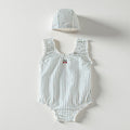 Baby girl swimsuit cute  girls' vacation hot spring striped cherry kids swimwear ins bikini swimsuit