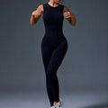 fitness clothing, nude buttoned butt lifting yoga jumpsuit, outdoor sports sexy tight one-piece yoga clothing for women