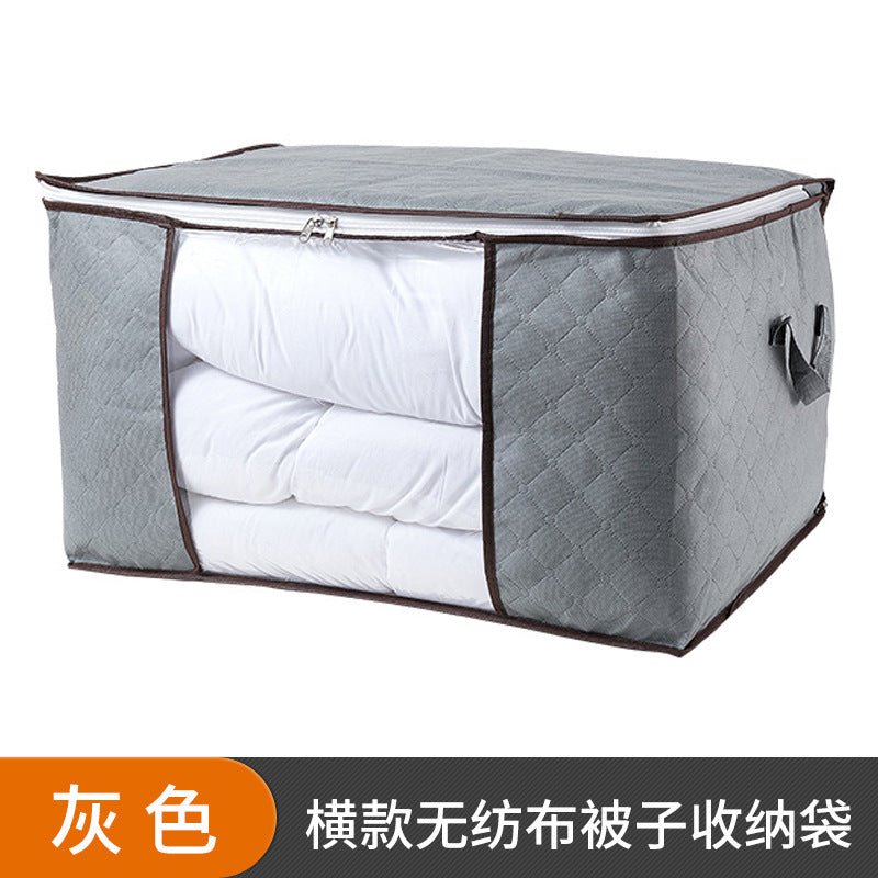 Household large-capacity clothes storage bag, duffel bag, quilt storage bag, transparent window, thickened non-woven storage box.