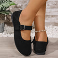 exportplus sizespring & fallnew arrivalflatsflats one-piece buckle strap women's shoes two-wearflatsfashioncasualflats