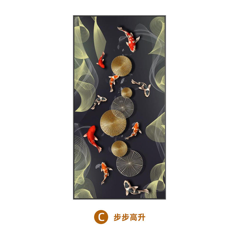 Large size can be flipped meter box decorative painting into the door, the entrance comes and goes, modern simple vertical wall painting