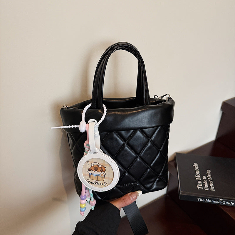 Fresh and sweet girl messenger bag, simple casual going out shoulder bag, spring versatile foreign style hand carry small square bag