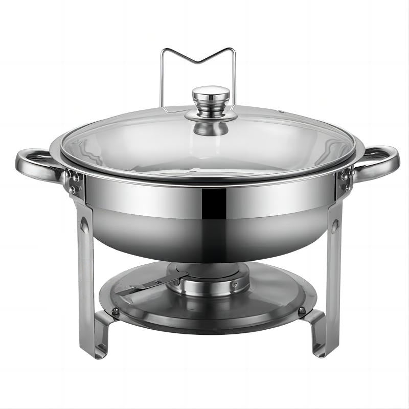 Stainless steel round alcohol stove hanging stove heat preservation heating container buffet stove cross-border supply chafing dish