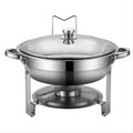 Stainless steel round alcohol stove hanging stove heat preservation heating container buffet stove cross-border supply chafing dish