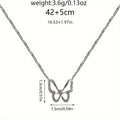 Diamond butterfly sweater chain wholesale european and american cross-border jewelry women's fashion alloy pendant nicheeasiest for matchaccessible luxury necklace