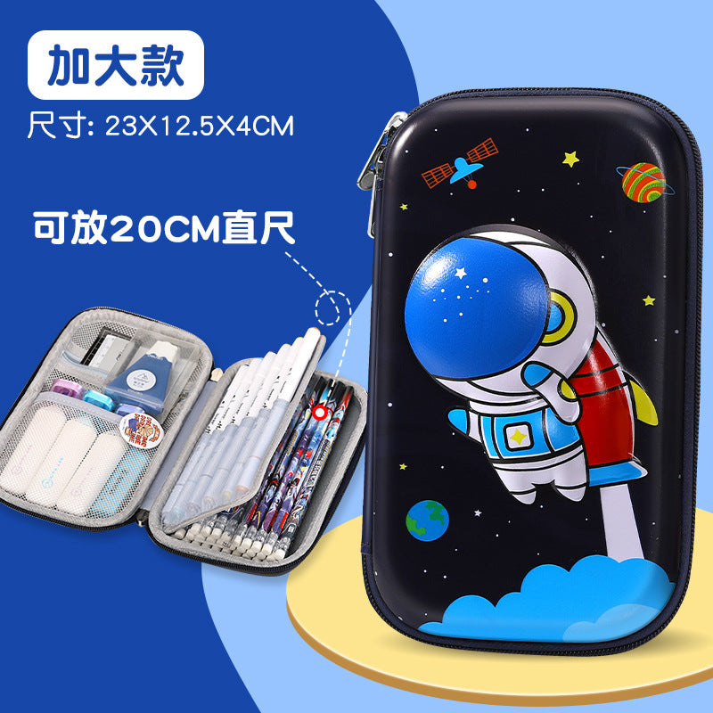 Factory direct sales new arrivaleva stationery box wholesale primary school students enlarged capacity anti-fall pencil box portable storage