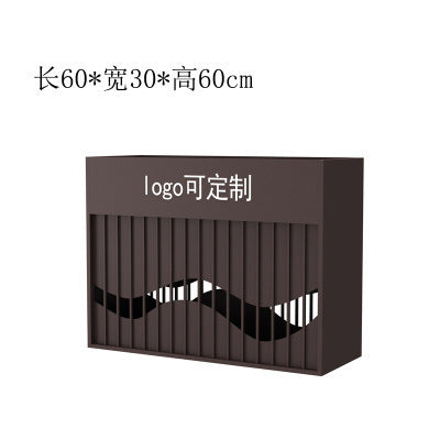 Outdoor wrought iron galvanized sheet flower box sales department commercial street flower bed pot frame square partition courtyard planting flower trough