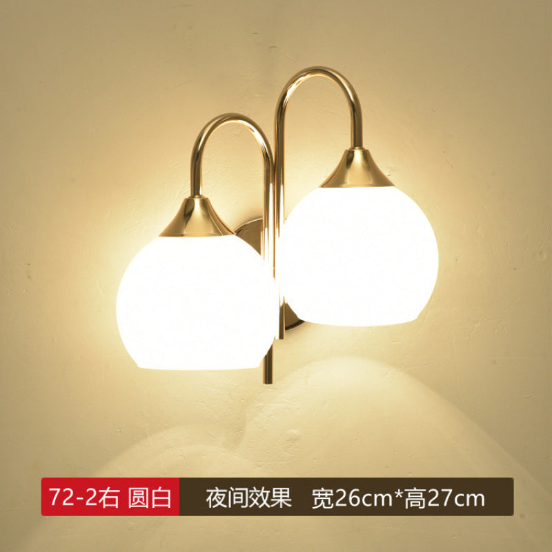 Wall lamp bedroom bedside lamp new simple modern living room background wall lamp light luxury creative staircase aisle balcony lamp