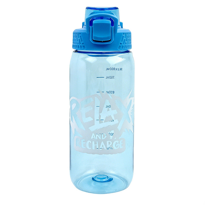 High-style sports water bottle, creative and portable, large capacity, summer plastic cup, ideal for outdoor cycling and sports