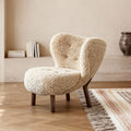 French style plush sofa leisure chair for home, audio-visual room, solid wood sofa chair for bedroom, study, living room, single sofa chair