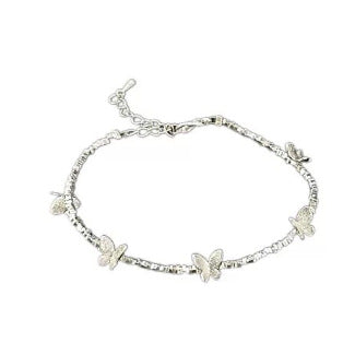 Elegant butterfly bracelet with crushed silver beads - 2026 new arrival, light luxury, niche design, exquisite and high-end style, wholesale for women