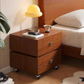 Rotatable drawer chest sofa side table solid wood creative light luxury mid-century style drawer storage cabinet bedside table