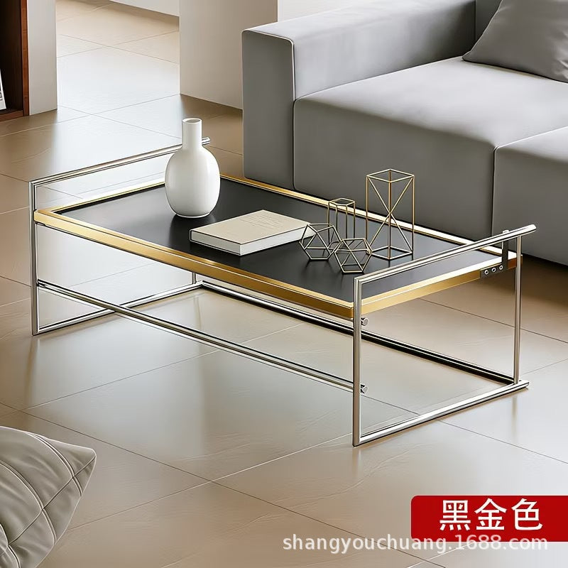 Rio coffee table stainless steel flip tea table living room for home computer table tea table designer coffee table desk all-in-one