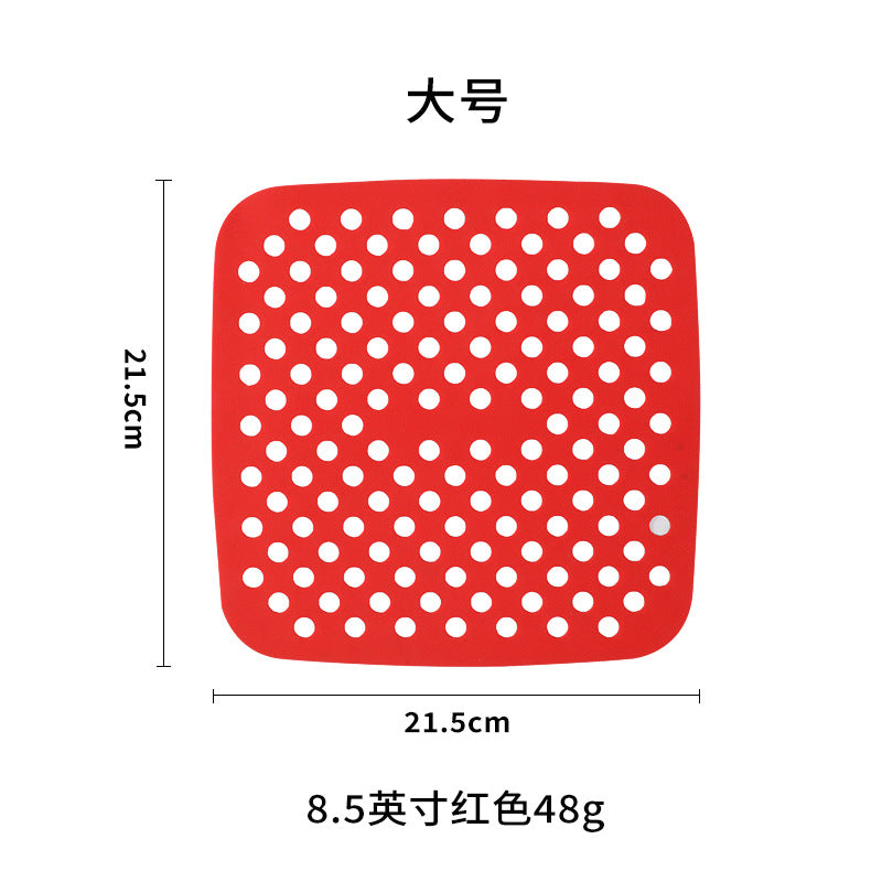 hot-selling food-grade silicone air fryer mat, heat-resistant silicone mat, reusable anti-scald silicone placemat