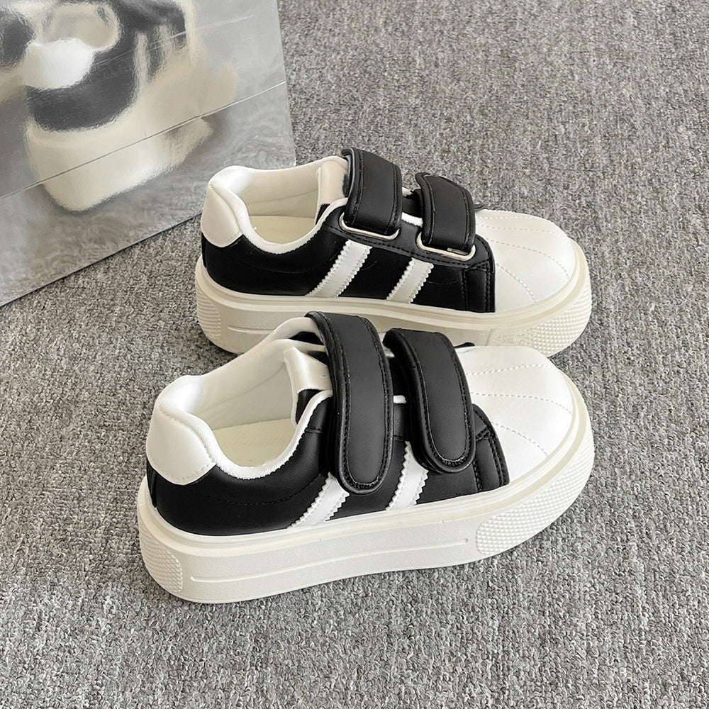 Campus style korean velcro thick sole shoes for women 2026 new arrivalspring sneakers white shoes student bread shoes for women