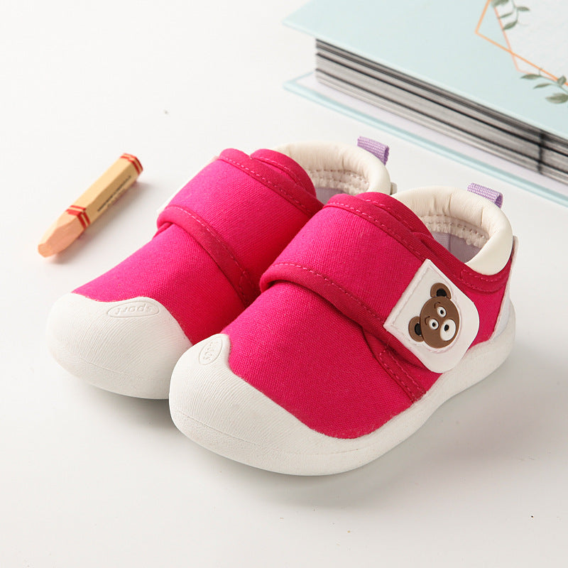 Toddler shoes for baby boys, spring and autumn, 0-1-2 years old, soft sole infant shoes, winter fleece-lined cotton shoes for baby girls