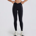 peach butt color matching tummy tightening tight yoga pants women's outwear running sports quick-drying fitness pants half lengthshorts