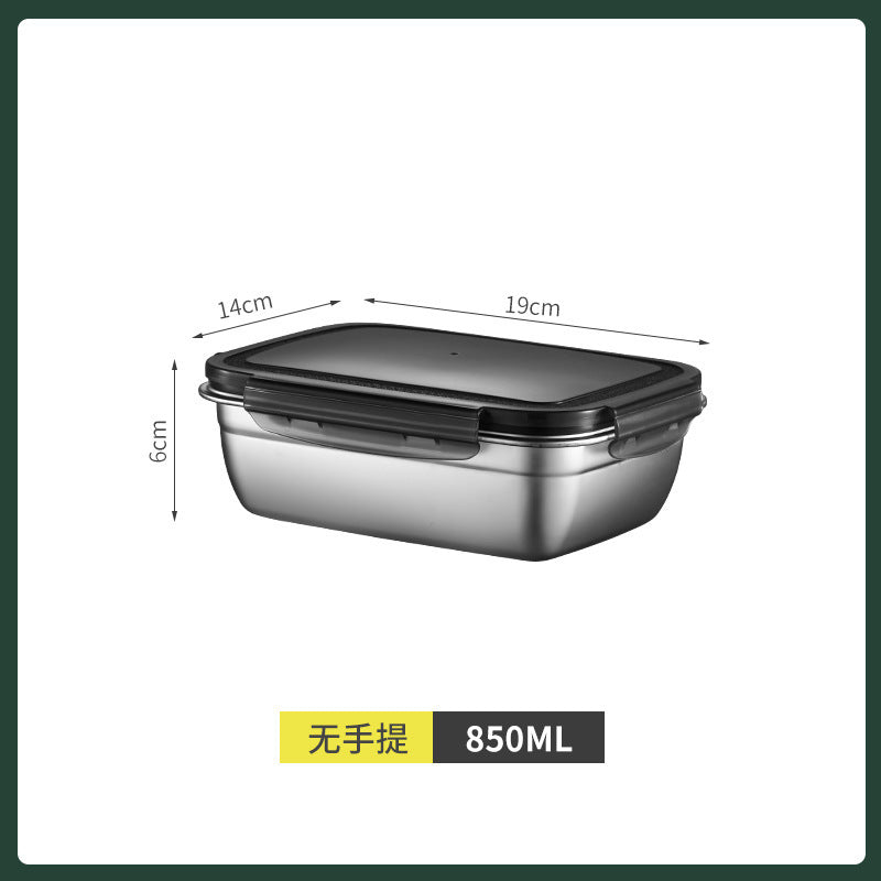 304 stainless steel food storage container - refrigerator & freezer safe, vacuum-sealed lunch box, food preservation container, rice box, and kimchi jar