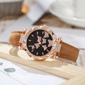 New tiktok women's watch - stylish, unique, and minimalist wristwatch with butterfly digital leather strap