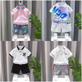 Boys' summer short-sleeve outfit, little boy summer two-piece set, kids' clothing  new fashionable baby clothes