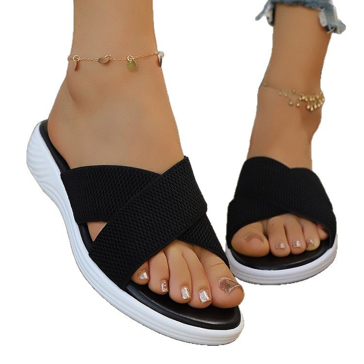summer new arrivals: plus-size platform slides for women (sizes 36-43). wholesale available. dropshipping to , , and other platforms