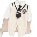 Spring autum men's and women's baby preppy style fake two-piece jumpsuit new arrival style double-layered khaki fashion outing clothes trendy