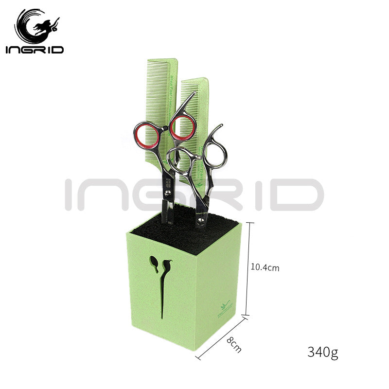Hairdressing, scissors, comb, socket box, storage box, non-slip base, green plant fiber, multi-functional plug-in box.