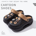 2025 new women's wedge platform clogs - summer outdoor wear, thick sole, two-wear style, chunky heel, non-slip beach sandals & slippers