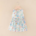 Summer cotton silk dress princess style for girls, toddler and children's wear, cute animal print viscose a-line dress, kids' dress