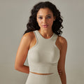 fashion seamless tight medium longpure color high elastic yoga vest tops sports running fitness yoga clothes