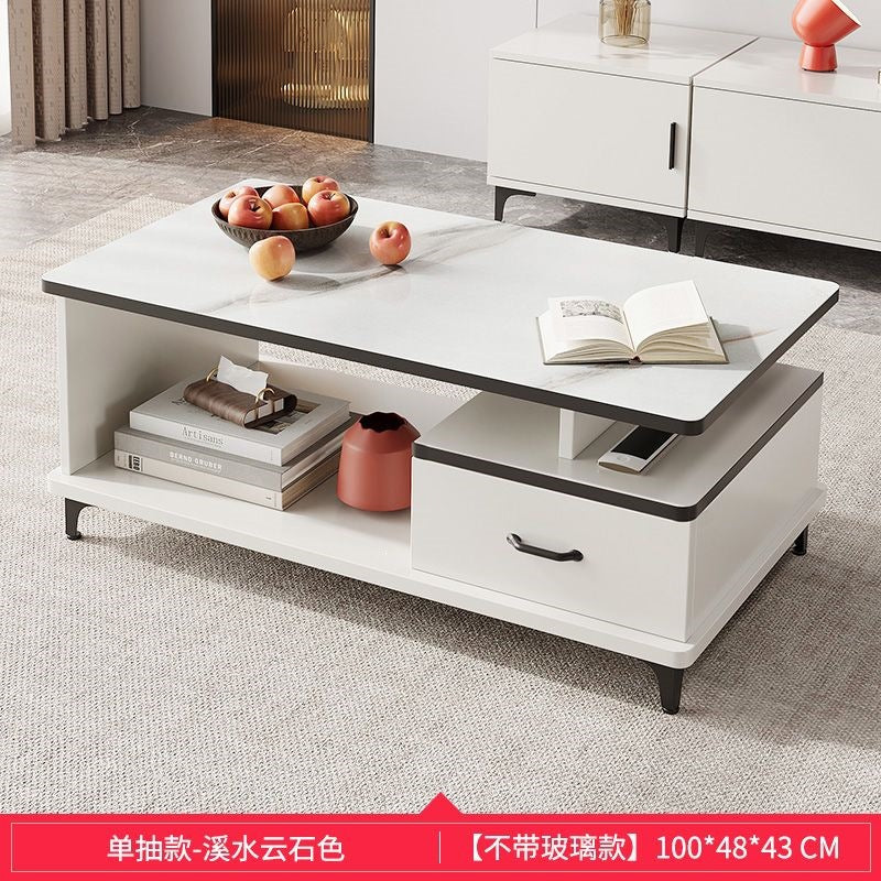 Coffee table for home living room tv cabinet light luxury minimalist modern small apartment tea table european style tempered glass table