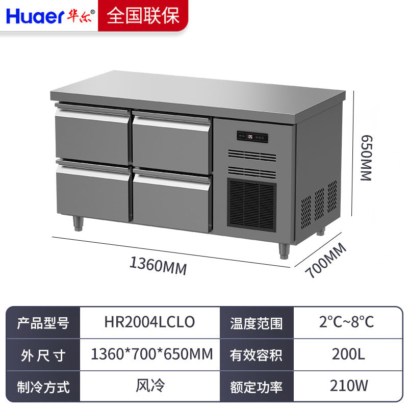 Walther drawer-type fresh-keeping cabinet commercial freezer kitchen stainless steel operating table refrigerator european style refrigerated workbench