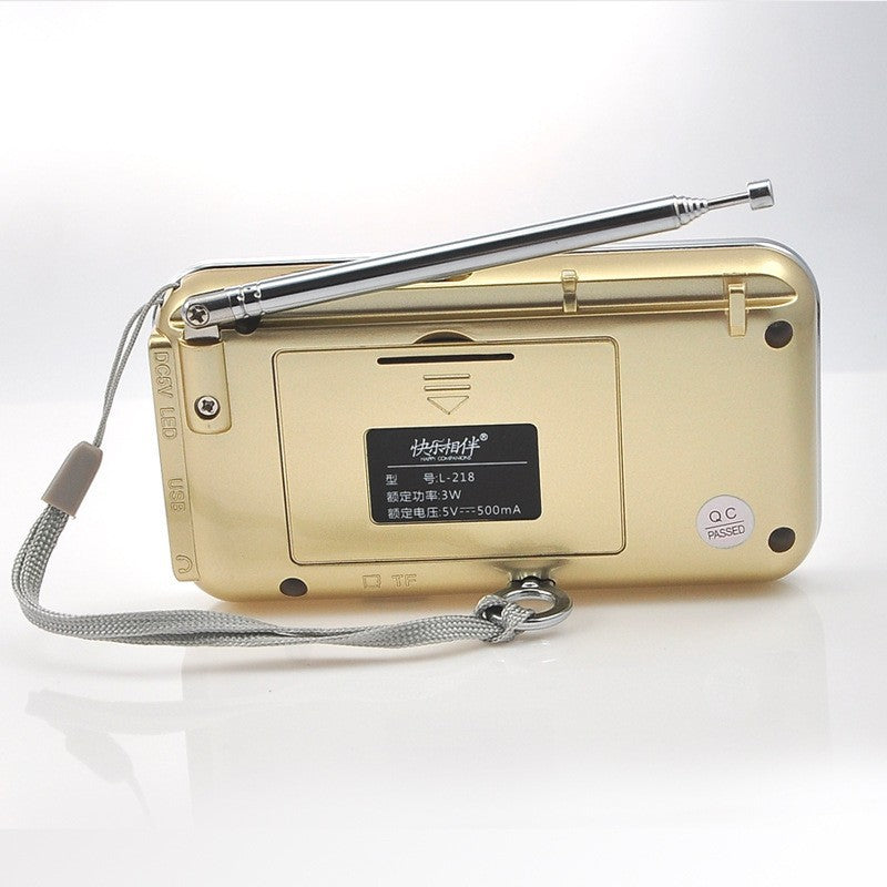 Happy Accompanying L-218 Mini Card Speaker Mini Speaker Computer Speaker Flashlight Speaker