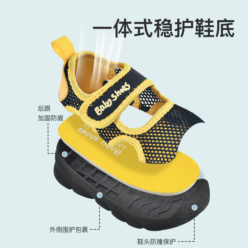 Newborn baby boys' first walker shoes summer sandals infant soft sole functional cartoon 1-3 years old baby shoes children's shoes