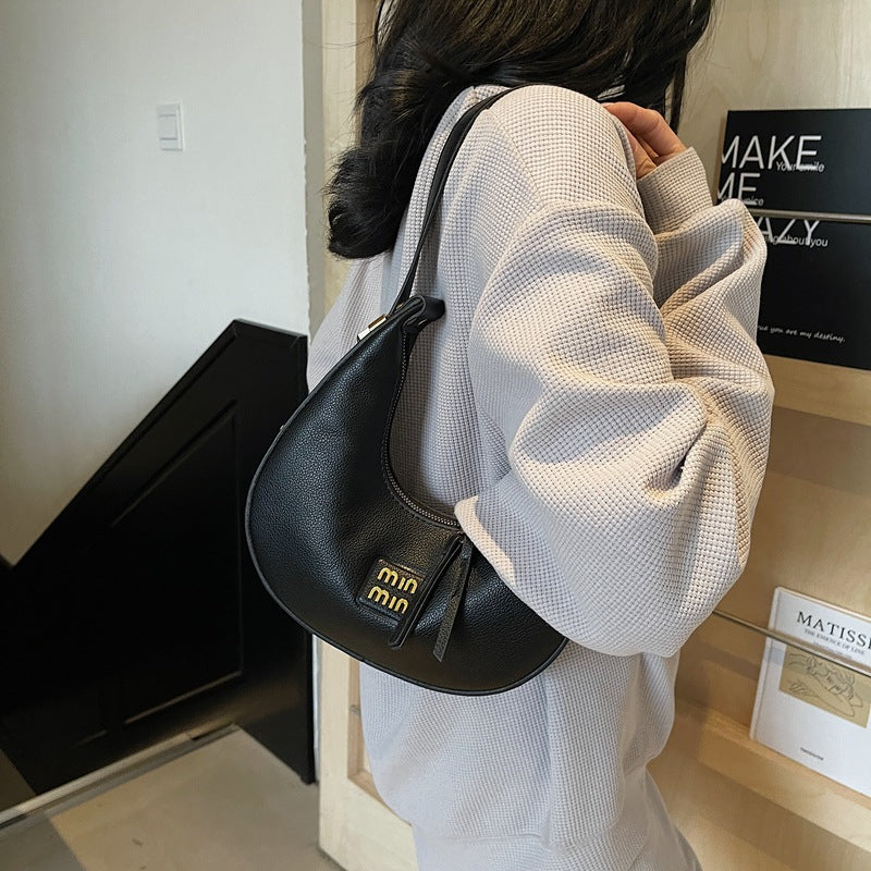 Simple underarm dumpling bag 2025 summer new Korean version handbag niche crescent bag commuter fashion shoulder bag
