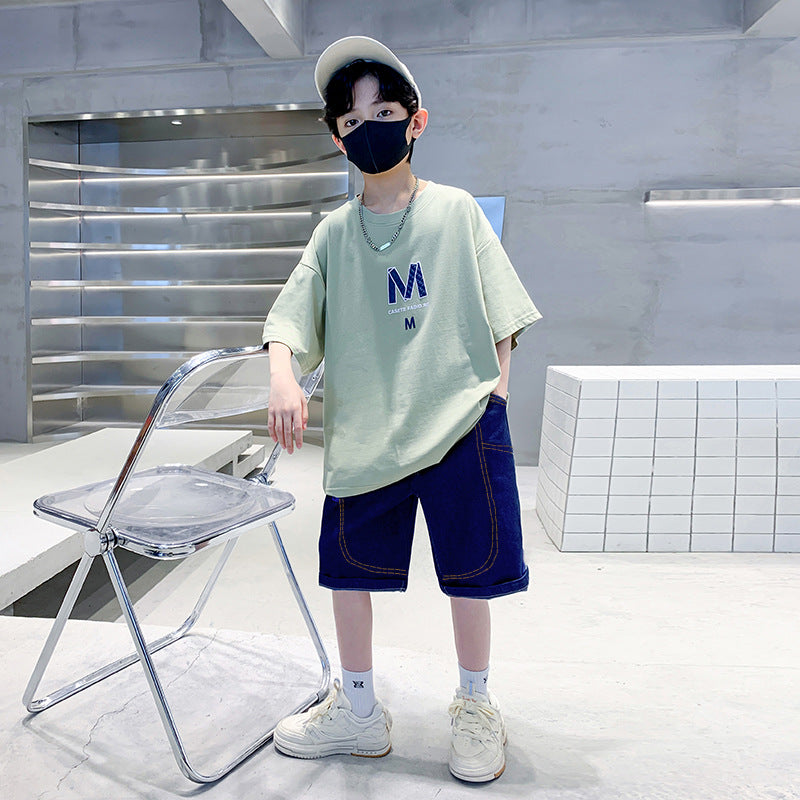 Boys' summer outfit set -  new arrival: stylish and trendy kids' summer clothing, short-sleeve, popular, handsome, and fashionable for boys