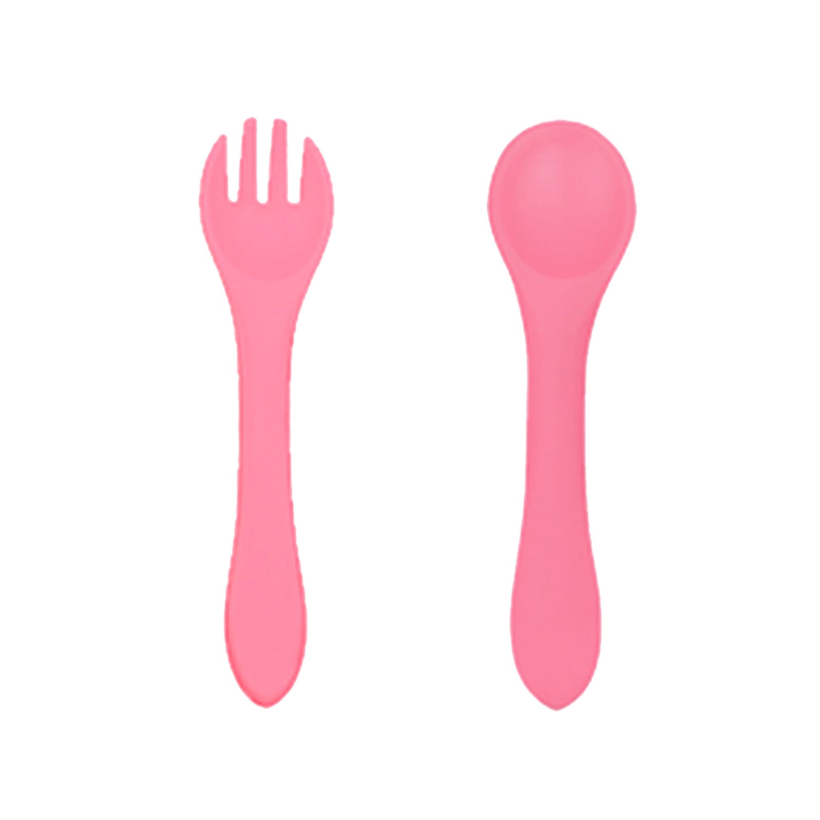 Children's fork and spoon baby spoon Children's learning to eat training Baby fork tableware Self-eating rice spoon Silicone