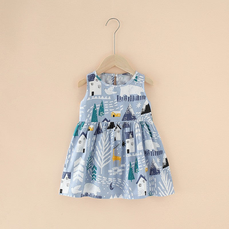 Girls' summer dresses  new korean style chic princess dress summer fashion girls' skirt