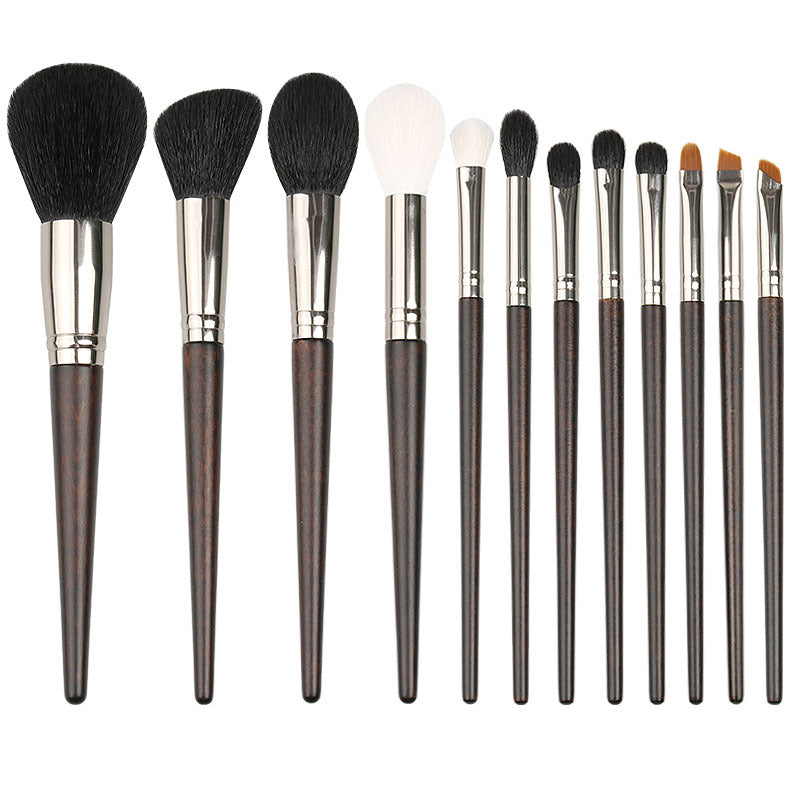 Cangzhou makeup brush complete set of animal hair classy beauty tools wooden handle professional detail brush wool makeup brush suit