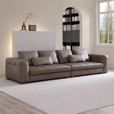 Italian normcore blazer genuine leather sofa casual modern straight row first layer cowhide house designer living room sofa