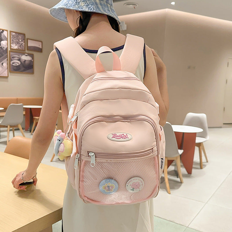 Backpack for girls, college students, cute, good-looking, painful bag, 2025 new arrival, high school students, large capacity backpack