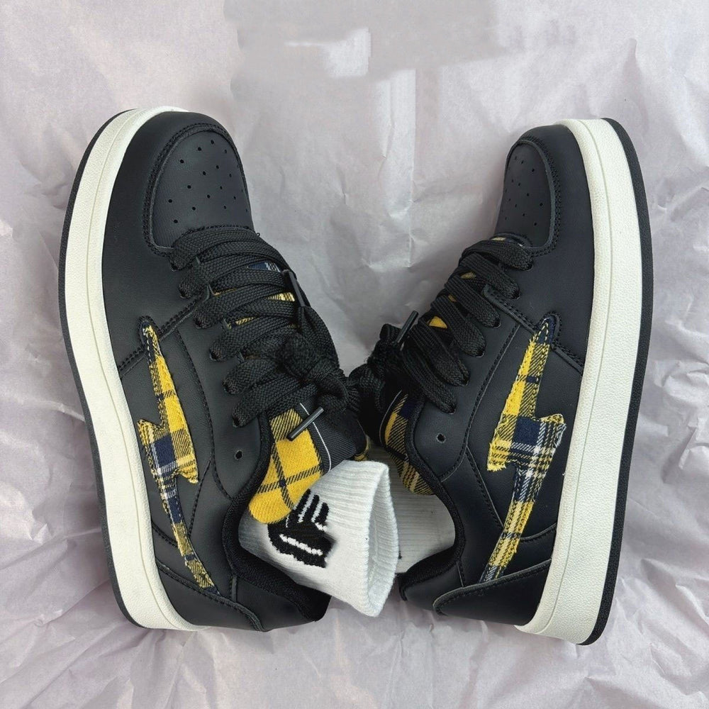 2026 scottish plaid black and red bread shoes, retro casual sneakers, trendy chinese style couple's versatile skate shoes, unisex athletic shoes