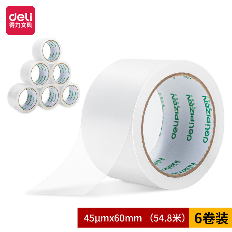 Deli Pinzheng series sealing tape 30901 scotch tape wholesale large sealing 6 cm wide tape 4.5